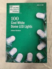 Home Accents Holiday 100 Cool White LED Dome String Lights 29 Ft Christmas