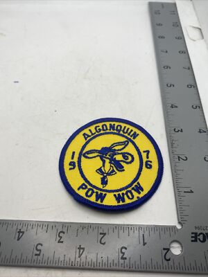 1976 Algonquin District or Council Pow Wow Pedro patch BSA Boy Scouts GB-968W
