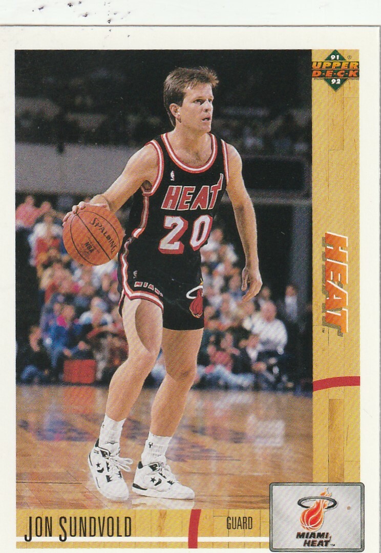 FREE SHIPPING-MINT-1991-92 Upper Deck Jon Sundvold #291 HEAT