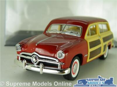 FORD WOODY KOMBI MODELLAUTO 1949 ROT NACHLASS 1:40 MASSSTAB + ANZEIGETASCHE K8