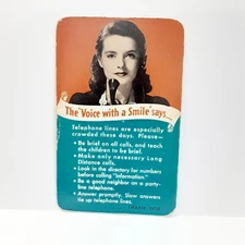 Vintage 1944  Illinois Bell Telephone Pocket Calendar - Rare Collectible