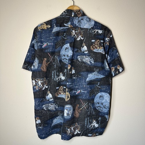 Star Wars Reyn Spooner Tailored Button Front Shirt A Galaxy Far Mens Size Medium - Picture 6 of 9