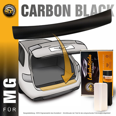 Lackschutzfolie für MG 4 EV / MG Mulan - Ladekantenschutz Folie CARBON schwarz