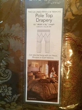 Croscill Home Fashions MONARCH Pole Top Drapery Lined Panels 82 x 84-Inch (2)