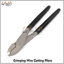 Wire Crimper Cable Stripper Cutter Multifunctional Tools Pliers Screws Cutter 8"