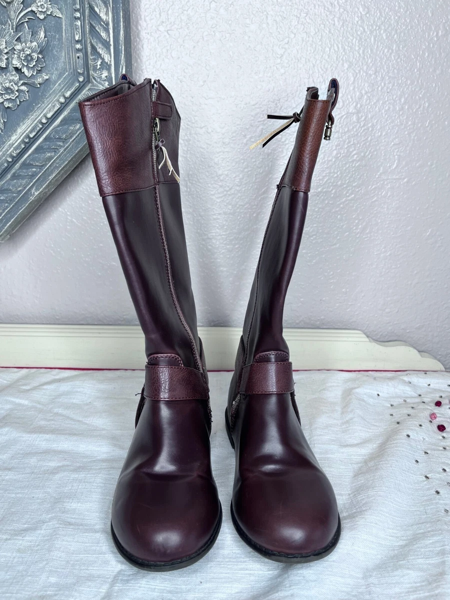 Tommy Hilfiger Tipper Kids Brown Two Tone Man Made Material Riding Boots Size 2