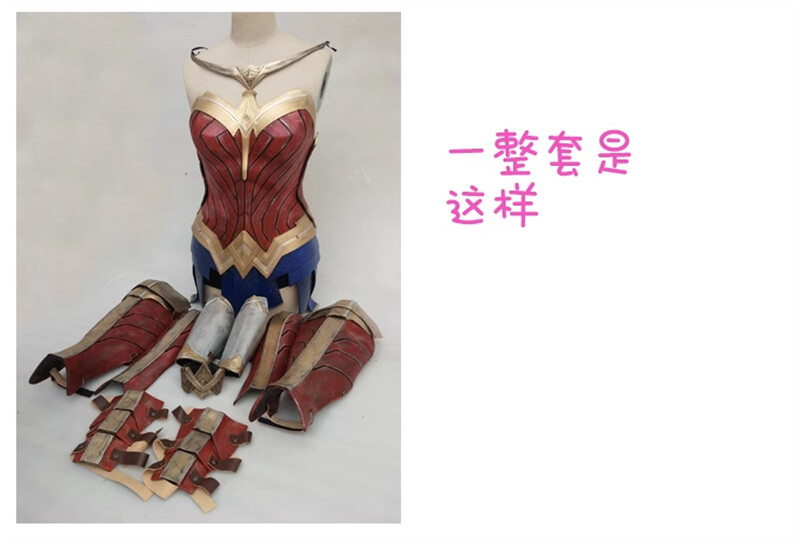 Tuta Cosplay Wonder Woman Justice League – Costume Armatura Donna Rosso