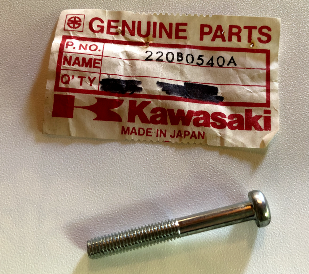 NOS OEM KAWASAKI KX125 KZ1000 Pan Head Screw (5X40) PART NO