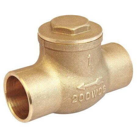 Zoro Select 10F333 2" Solder Brass Swing Check Valve