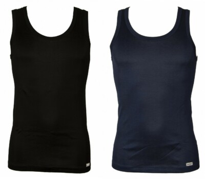 Men's SPIDER SPORT Wide Shoulder Pure Cotton Tank Top Item 06300W X COTTON SL