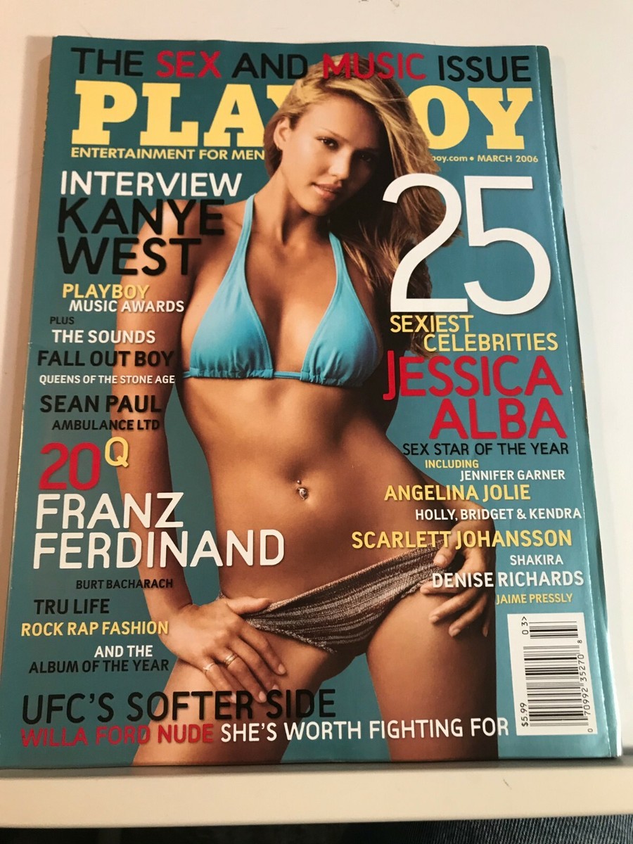 PLAYBOY MAGAZINE MARCH 2006 JESSICA ALBA SEX STAR HAS GREAT CENTERFOLD