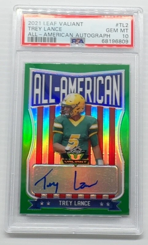 Trey Lance Leaf Valiant All-American Autographs #TL2 Base