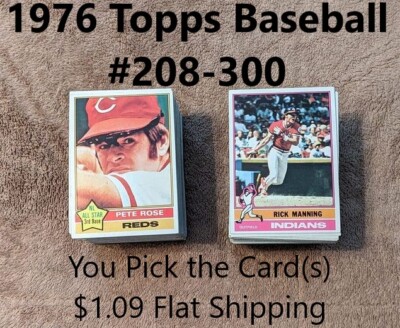 1976 Topps Baseball #208-300/YOUR CHOICE/$1.09 Flat Shipping UPDATED 8/19/24