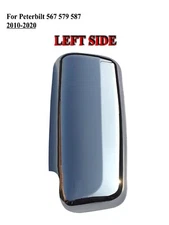 Driver Left Side Door Mirror Chrome Back Cover for Peterbilt 567 579 587