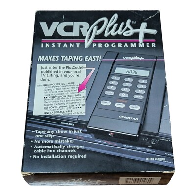 Vintage Gemstar VCR PLUS Instant Programmer Remote Control NOS In Box M