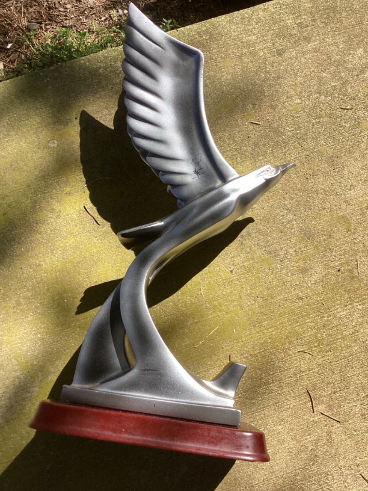 RARE 15" PEWTER EAGLE SCULPTURE ART DECO STYLE BY HERCO eBay