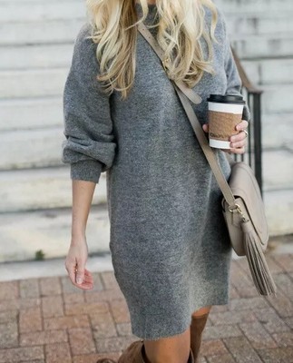 TOPSHOP~LONG WOMANS Sweater Dress Tunic 