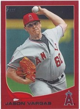 2013 Topps Update Jason Vargas (Angels) Target Red Border Card No. US229