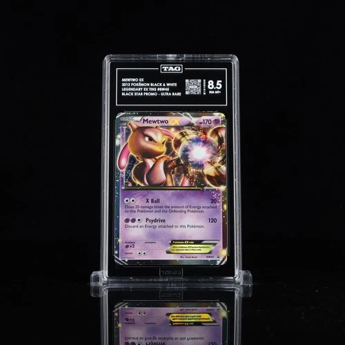 Tag 8.5 NM+ Pokémon 2012 Mewtwo EX Black & White Tins Black Star Promo BW45