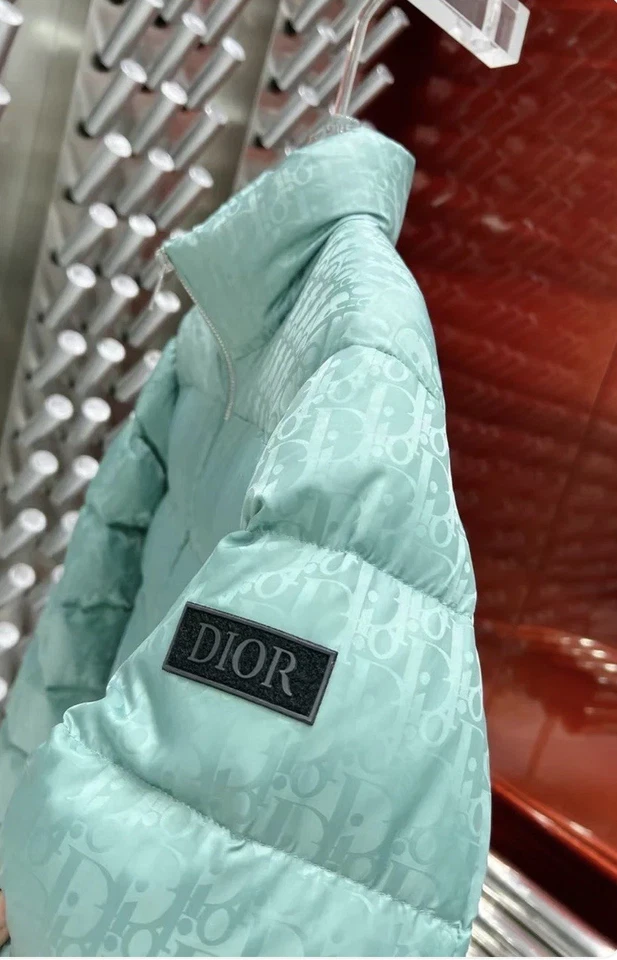 CHRISTIAN DIOR OBLIQUE PUFFER JACKET GREEN MEDIUM - Image 2 of 4