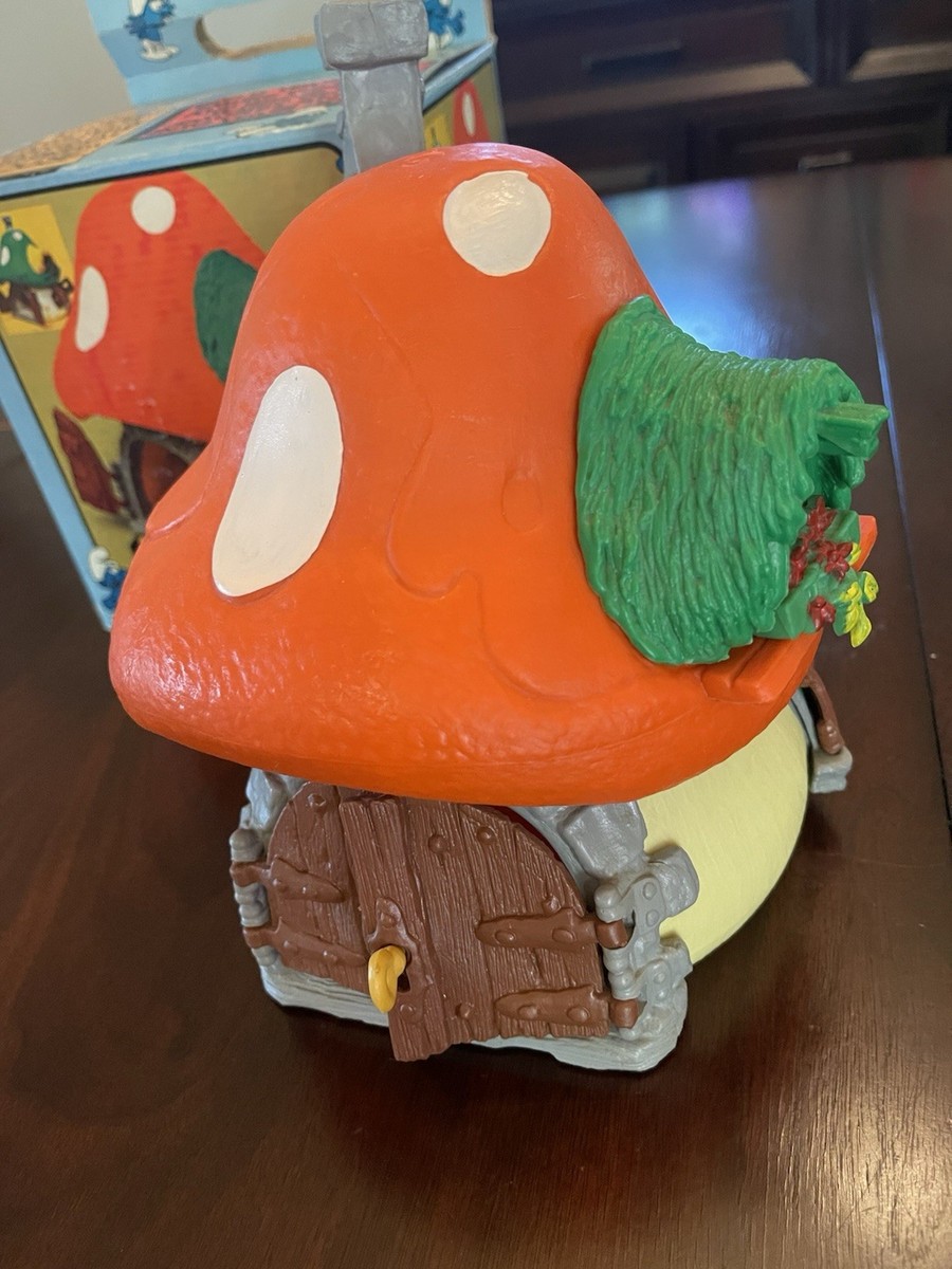 Vintage Smurfs Original Mushroom House 1976 Schleich COMPLETE with