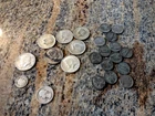 Mixed lot Kennedy silver halves plus silver dime, quarter and some War Nickels