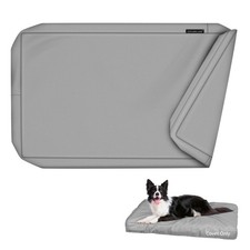 Explore Land Waterproof Dog Bed Cover 34 Lx22 Wx3.5 H, Light Gray With Canvas