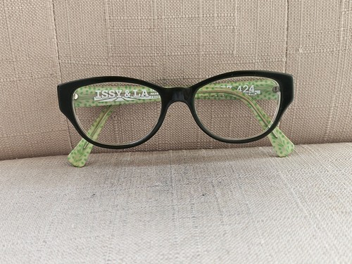 Lafont Women Glasses Frame ISSY & LA Black/ Green Tone Eyewear Made in France