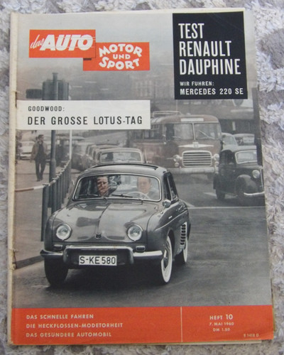 Auto Motor und Sport - ams 7.Mai 1960 - Heft 10 - Renault Dauphine, Mercedes 220