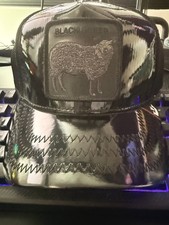 Goorin Bros Animal Farm  Black Sheep  Patent Leather Trucker Hat