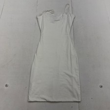 Windsor Dress Womens XS White Square Neck Strappy Bodycon Mini Slip Casual