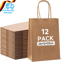 Hausprofi PapiertüTen, 12 StüCk GeschenktüTen, KraftpapiertüTen Mit Henkel, 26 X