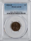 1925-D LINCOLN WHEAT CENT - PCGS AU58