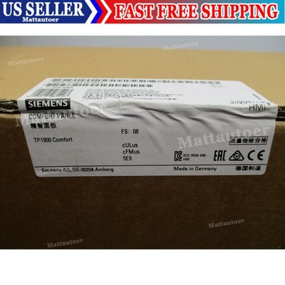 New Siemens 6AV2124-0UC02-0AX0 SIMATIC HMI TP1900 Comfort 6AV2 124-0UC02-0AX0
