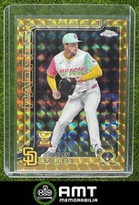 Mason Miller 2025 Topps Chrome Update 4/50 Gold Geometric Refractor Padres