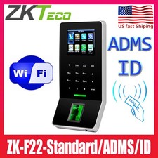 ZKteco F22 Biometric Fingerprint Reader Time Clock Access Control WiFi ID ADMS