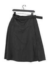 Uniqlo Women's Midi Skirt M Grey Polyester with Viscose Midi A-Line