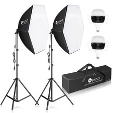 HPUSN Softbox Photography Lighting Kit, 30"X30" Softbox Lighting Kit, 2pcs E2...