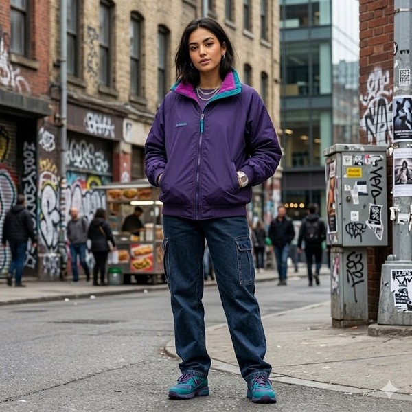 Women Columbia Jacket Purple L