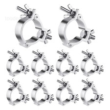 2 Inch Truss O Clamps, 10 Pack Olaalite Aluminum Stage Light Clamps Silver