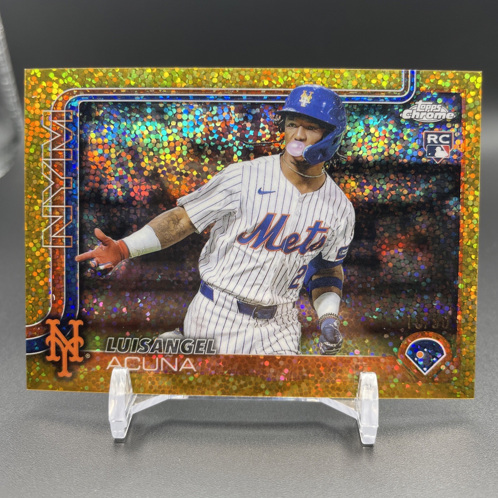LUISANGEL ACUNA - 2025 Topps Chrome Image Variation RC SP #56 Gold Speckle /50