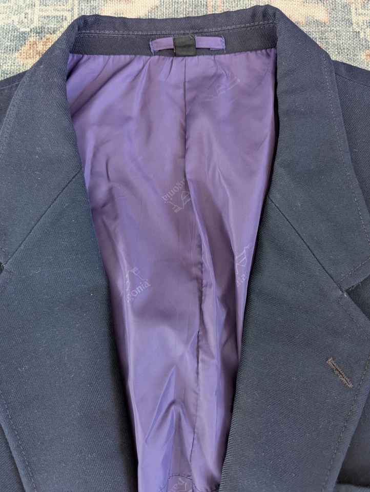 Patagonia 42L Chaqueta Blazer Azul Marino Doble Botón Dorado Embellecido Botones Foto 4 de 4