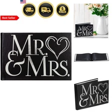 Wedding Photo Album Mr Mrs Brag Book 40 Photos 4x6 Elegant Minimalist