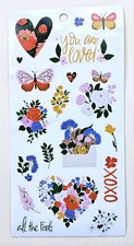 Love Stickers Sheet / Heart / Flowers