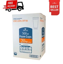 WinCup Foam Drink Cups, White 20OZ. 500CT. FREE SHIPPING