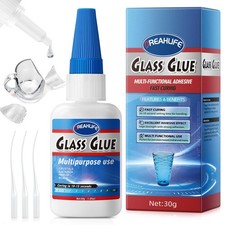 Super Glue for Glass Repair, 30g Super Instant Glass Glue, Clear Adhesive Glue f