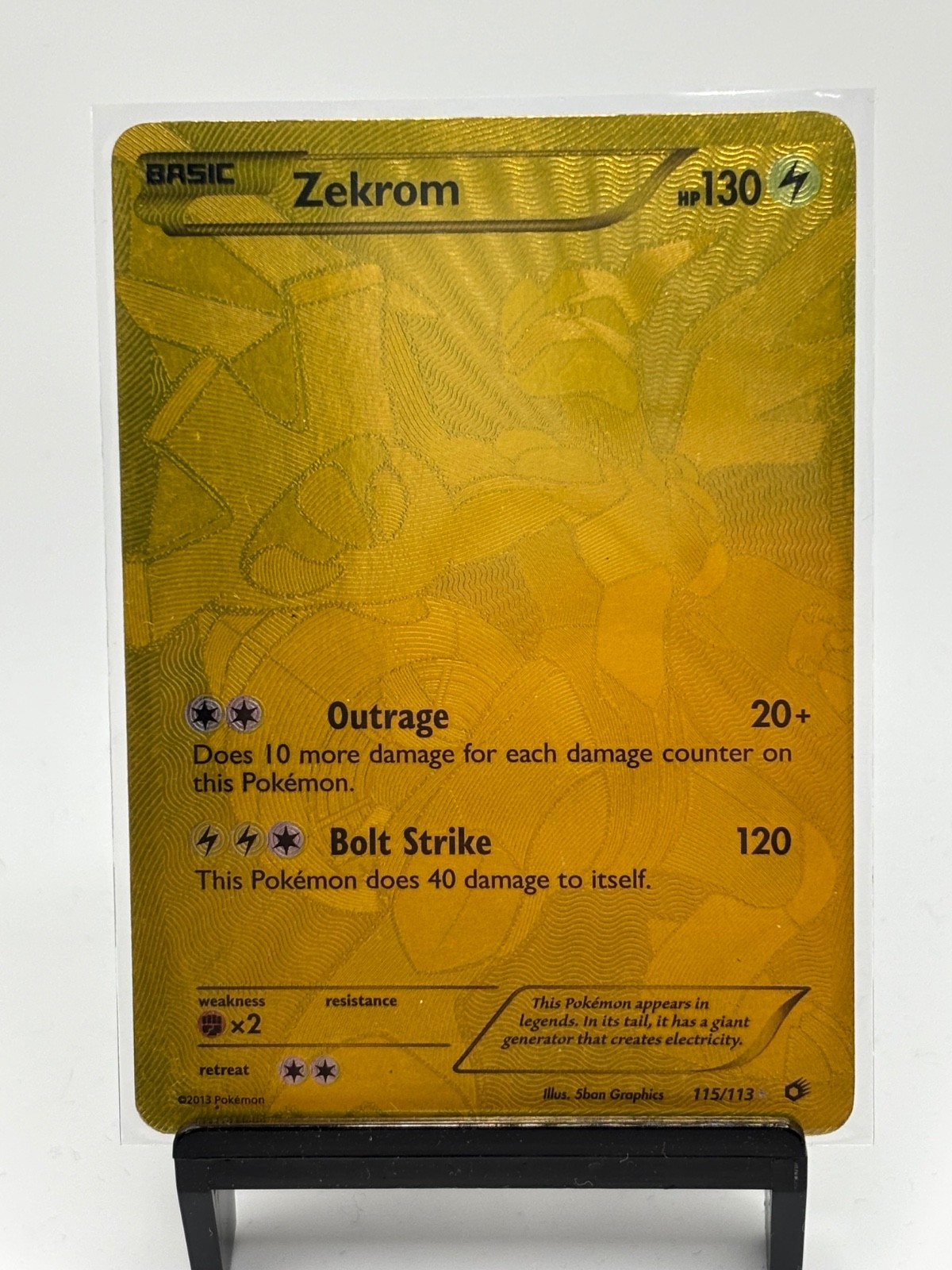 Pokemon TCG Legendary Treasures Zekrom 115/113 Full Art Secret Rare Holo