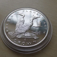 Gibraltar 1 Crown 1996  Preserve Planet Earth - Shag birds