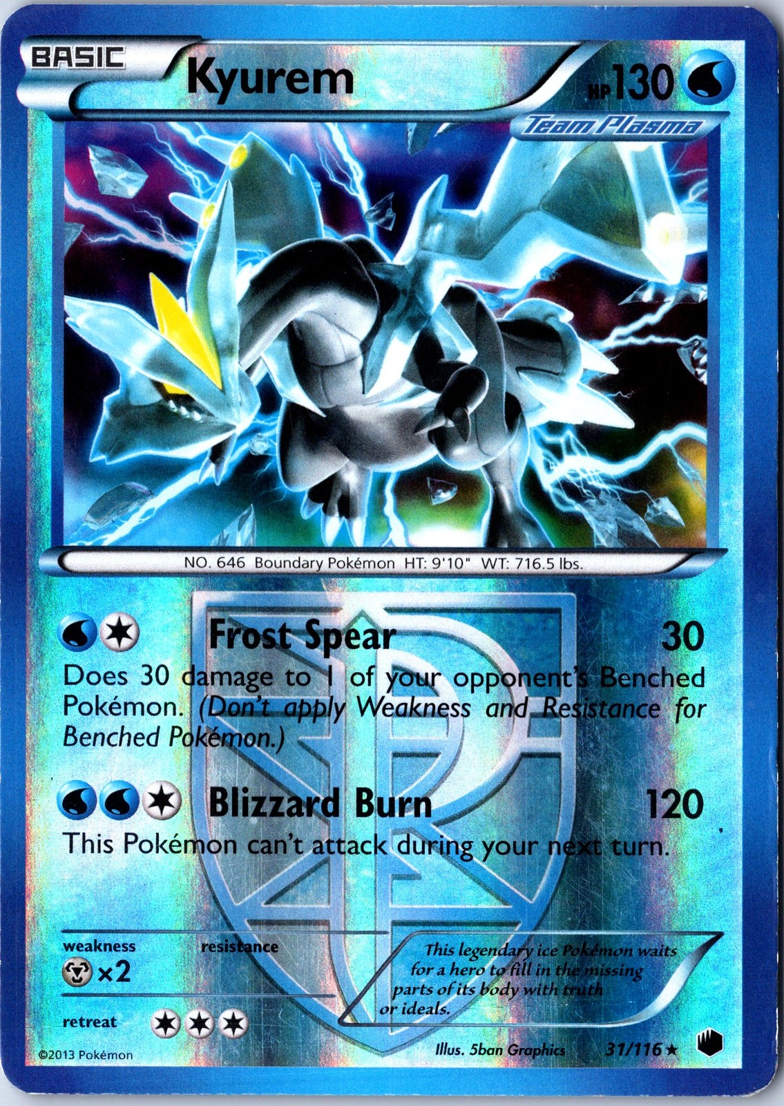 Plasma Freeze #31/116 Kyurem (Team Plasma) - Holo - LP