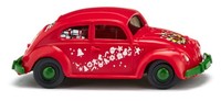 Wiking, Volkswagen Beetle 1200 Rot - Weihnachtsmodell, 1/87, WIK003003